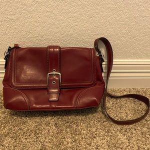 Maroon Coach Leather Purse